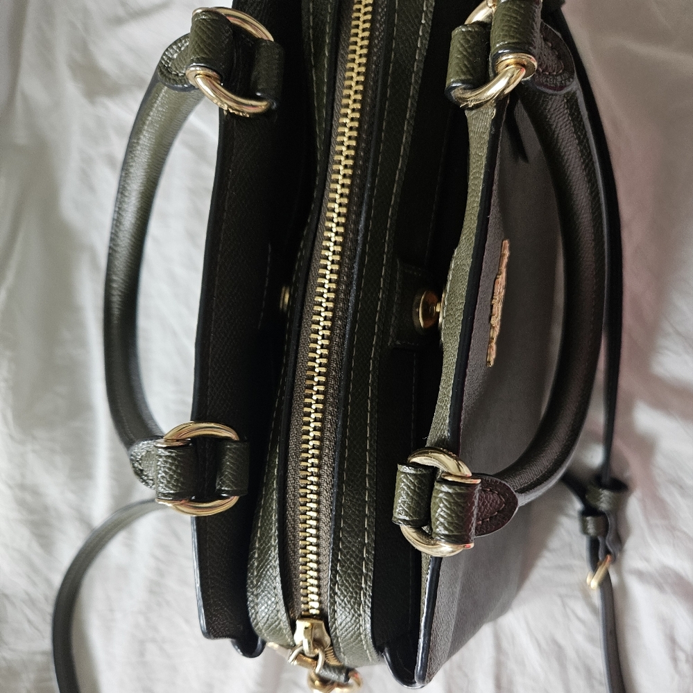 Coach Olive Green Leather Handbag - Picture 3 of 11
